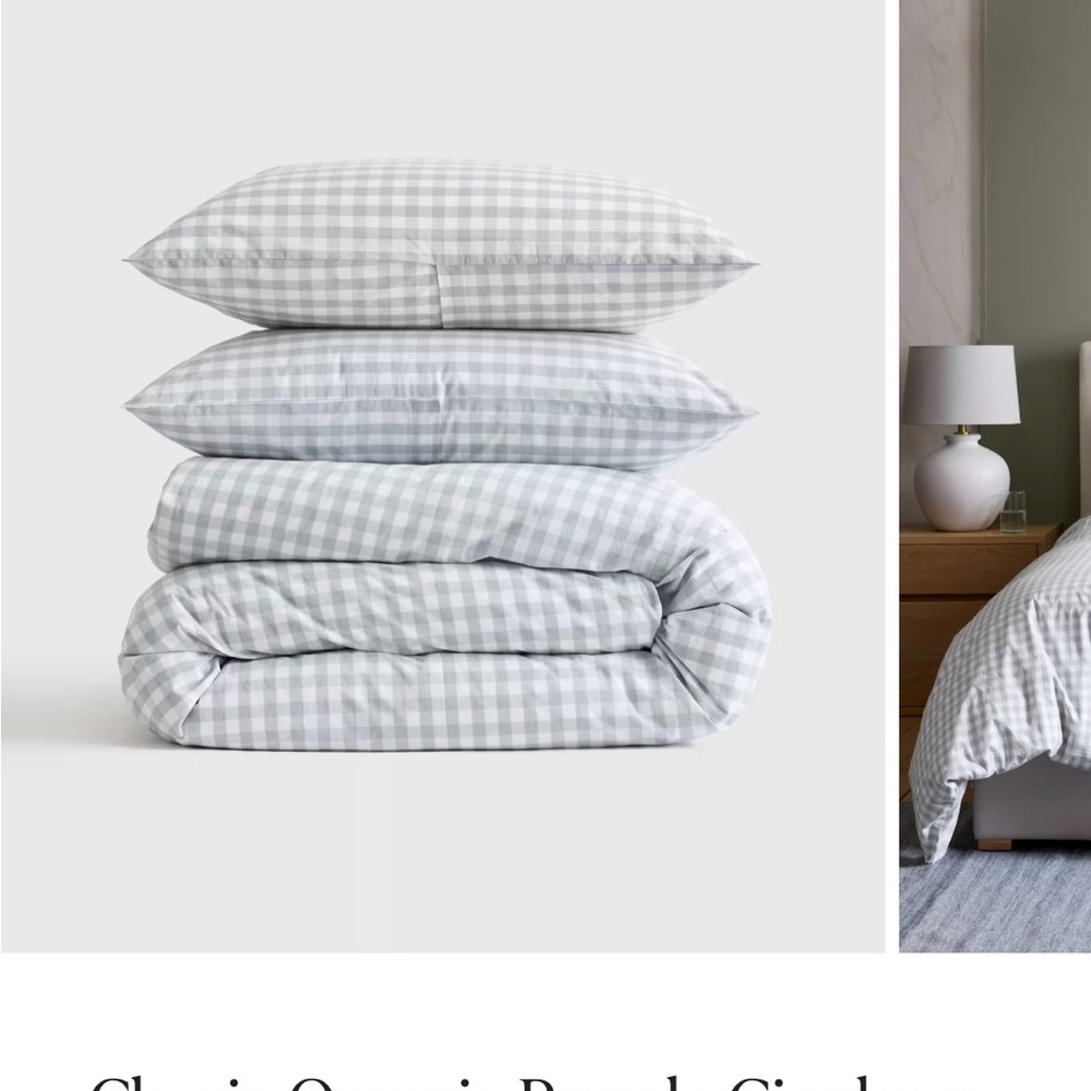 Quince Organic Cotton Gingham Duvet Set
